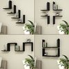 Wandregal Broby im 4er Set 30 x 30 x 16 cm Schwarz [en. casa] Bild 3