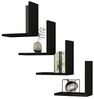 Wandregal Broby im 4er Set 30 x 30 x 16 cm Schwarz [en. casa] Bild 5