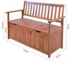 Gartenbank Avezzano mit Staufach 130x60x88cm Akazie FSC®-zertifiziert [en. casa] Bild 2