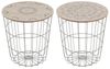 Set mit 2 Beistelltischen aus Metall und MDF in Grau Bild 1