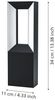 Eglo 98727 LED Sockelleuchte RIFORANO Aluguss schwarz / Kunststoff weiß LxBxH:11,0 x 6,0 x 34 cm - IP44 - 2X5W - 3000K Bild 4
