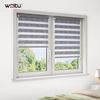 WOLTU Doppelrollo Klemmfix ohne Bohren Marmor Grau B70 x H150 cm, Duo Rollo Zebrarollo Fensterrollo Klemmrollo Seitenzugrollo Easyfix lichtdurchlässig & verdunkelnd Rollos für Fenster und Tür Bild 2