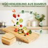 CLP Schneidebrett aus Bambus XXXL 45 x 30 cm mit Saftrille antibakteriell,45x30 cm Bild 5
