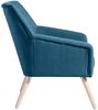 Sessel Kachka Bezug Veloursstoff Buche natur / petrol 21074 Bild 4