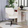 MEUBLE COSY Bürostuhl Ergonomisch Schreibtischstuhl mit höhenverstellbar Armlehnen 360° Drehbar Schminkstuhl Sessel für Büro Wohnzimmer Schlafzimmer Vanity, Bouclé Frottier, Weiß Bild 2