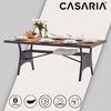 CASARIA® Polyrattan Gartentisch Akazie 190x90x74cm braun Bild 5