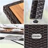 CASARIA® Polyrattan Gartentisch Akazie 190x90x74cm braun Bild 3