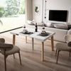 Skraut Home | Ausziehbarertisch | Multifunktionaler ausziehbarer | 140 | Für 6 Gäste | Hölzerne Beine | Moderner Stil | Weiß Bild 2