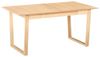 Ausziehbarer Esstisch CAMDEN Helle Esche 160 200 cm 95 cm Bild 4