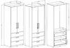 Kleiderschrank ""Optima"" Drehtürenschrank 80 cm weiß Hochglanz 2-Türig Bild 3