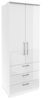 Kleiderschrank ""Optima"" Drehtürenschrank 80 cm weiß Hochglanz 2-Türig Bild 4