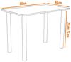 AKKE Esstisch, Esszimmertisch mit schwarzen Beinen Küchentisch Bürotisch 2mm PVC Bild 3