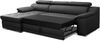 CAVADORE Schlafsofa Aniamo / Ledersofa in L-Form mit Bettfunktion, verstellbaren Kopfstützen und XL-Longchair / 270 x 80 x 165 / Kunstleder, Schwarz Bild 4