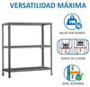 Simonrack Schwerlastregal, Lagerregal, 100 x 100 x 30 Metallregal, Kellerregal, Biegestelle 100 kg, 3 Fachböden, Grau - Comfort Bild 5