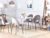 Esstisch 'Winston' Glas transparent / silber 120x70 cm Bild 2