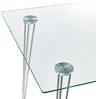 Esstisch 'Winston' Glas transparent / silber 120x70 cm Bild 5