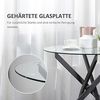 HOMCOM Beistelltisch runder Couchtisch mit Sicherheitsglas (Glastisch, 1-St, Kaffeetisch), Metall Schwarz Ø80 x 75 cm Bild 4