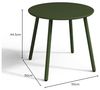 Vente-unique - MIRMANDE Gartensitzgruppe Metall Grün - B 50 cm x H 44,5 cm x L 50 cm Bild 3