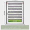 Deswell Doppelrollo Klemmfix ohne Bohren Marmor-Grau B40 x H130 cm (Stoffbreite 36cm) Rollos für Fenster ohne Bohren für Fenster mit Lichtdurchlässig & Verdunkelnd/Höhe Stufenlos Verstellbar Bild 4