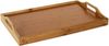HOME DECO FACTORY, KA5054, Klapptablett aus Bambus, Elegantes und praktisches Tischservice, modernes Design, platzsparend zusammenklappbar, leicht zu reinigen, braun, 50x30 cm Bild 3