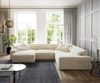 Wohnlandschaft Sirpio XL 360x260 cm Plüschcord Beige Recamiere variabel Bild 3