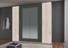 Komplettschlafzimmer >ANGIE< in HICKORY OAK + GRAPHIT - 519x208x210cm (BxHxT) Bild 2