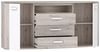 FORTE Rondino Kommode mit 2 Türen und 3 Schubladen, Holzwerkstoff, Sonoma Eiche / Weiß Hochglanz, 60,8 x 81,5 x 169,6 cm Bild 5