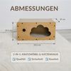 KVOTA Katzenliege Katzenhaus mit Kratzbrett 2-in-1 Katzenhöhle Kratzmöbel & Rückzugsort Bild 4