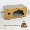 KVOTA Katzenliege Katzenhaus mit Kratzbrett 2-in-1 Katzenhöhle Kratzmöbel & Rückzugsort Bild 5