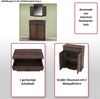 Kommode Schrank, 78x66x33cm, Shabby-Look, Vintage ~ braun Bild 2