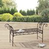 Gartenbank Cossila 70x147x46 cm Edelrost-Braun en. casa Bild 2