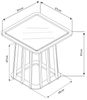 Beistelltisch Burgess 51x51x51 cm Schwarz/Walnussoptik [en. casa] Bild 2
