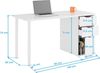 Wendbarer Schreibtisch mit Kommode mit zwei Schubladen und einer Tür, Farbe weiß, Maße 138 x 74 x 60 cm Bild 3