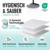 arteneur® - Pusteblume Schwarz und Weiß - Anti-Schimmel Duschvorhang 200x220 - Recycelt mit Öko-Tex Standard 100 - Beschwerter Saum, Blickdicht, Wasserdicht, Waschbar, 12 Ringe Bild 4