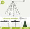 Sekey LED Solarleuchte Sonnenschirm Beleuchtung Solar LED Lichterkette mit 136 LEDs, 4M Solar Lichterkette für Sonnenschirm, Gartenleuchte Bild 4