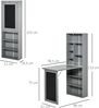HOMCOM Schreibtisch Esstisch klappbar mit 6 Fächer Bücherregal mit 3 Regale Computertisch Bürotisch E1 Spanplatte Metallrahmen Dunkelgrau 98 x 51 x 153 cm Bild 3