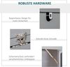 HOMCOM Schreibtisch Esstisch klappbar mit 6 Fächer Bücherregal mit 3 Regale Computertisch Bürotisch E1 Spanplatte Metallrahmen Dunkelgrau 98 x 51 x 153 cm Bild 4