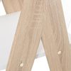 DRW TV-Tisch mit Beinen und Ablage, aus Holz in Weiß und Eiche, 120 x 38 x 46 cm, Regal 120 x 34 x 1,8 cm, 120 x 38 x 46 cm, balda 120 x 34 x 1,8 cm Bild 2