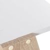 DRW TV-Tisch mit Beinen und Ablage, aus Holz in Weiß und Eiche, 120 x 38 x 46 cm, Regal 120 x 34 x 1,8 cm, 120 x 38 x 46 cm, balda 120 x 34 x 1,8 cm Bild 3