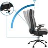hjh OFFICE Profi Chefsessel VITORO ECO Kunstleder Drehstuhl mit hoher Rückenlehne ergonomisch, Schwarz, 729453 Bild 4