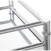 DRW Rechteckiger Beistelltisch aus Metall und Spiegel mit Zwei Ebenen, silberfarben, 54 x 34 x 60 cm, Höhe 10,5 cm Bild 4