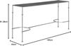 SAFAVIEH Modern Accent Table with Iron Legs, in Silver and Black, 160 X 40 X 81.28 Bild 3