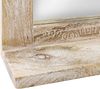 Spiegel Wandspiegel Badspiegel massivum Bitna 65x70 cm Mango natur rechteckig mit Ablage Holzspiegel unbeleuchtet Gäste-WC Flur Bild 3