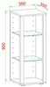VCM Wandvitrine Glasol 919505 Anthrazit H. 90 x B. 70 x T. 35 cm Bild 3