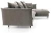 Designer Sofa Louise mit Schlaf- und Klappfunktion Grau rechts Bild 2
