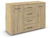 rauch Aditio Box, Kommode, 2-türig, 4 Schubladen, mit Softclose-Funktion, Farbe Eiche Artisan, BxHxT 120x81x42cm