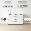 rauch Aditio Box, Kommode, 2-türig, 4 Schubladen, mit Softclose-Funktion, Farbe Eiche Artisan, BxHxT 120x81x42cm Bild 4