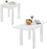 Dmora - Ausziehbarer Comer-Tisch, ausziehbare Konsole mit Mehreren Positionen, zusammenklappbarer Zusatzkonsolentisch, 67/134 x 67 x 79 cm, Weiß Bild 3