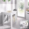 Dmora - Ausziehbarer Comer-Tisch, ausziehbare Konsole mit Mehreren Positionen, zusammenklappbarer Zusatzkonsolentisch, 67/134 x 67 x 79 cm, Weiß Bild 5