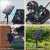 Aourow LED Solar Lichterkette Aussen,25 Glühbirnen 15,5m Deko-Lampe IP44 Wasserdicht mit 4 Helligkeitsstufen und 4-stufiger Zeiteinstellung,Außenbeleuchtung für Garten,Party,Fest,Warmes Weiß Bild 4
